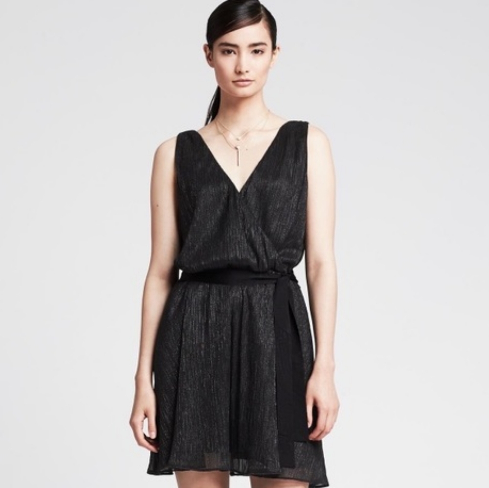 New Banana Republic Black Shimmer dress
